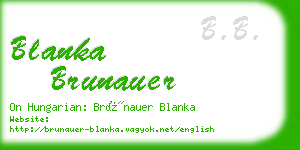 blanka brunauer business card